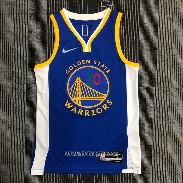 Camiseta Golden State Warriors Stephen Curry #30 Icon Royal Special Mexico Edition Azul